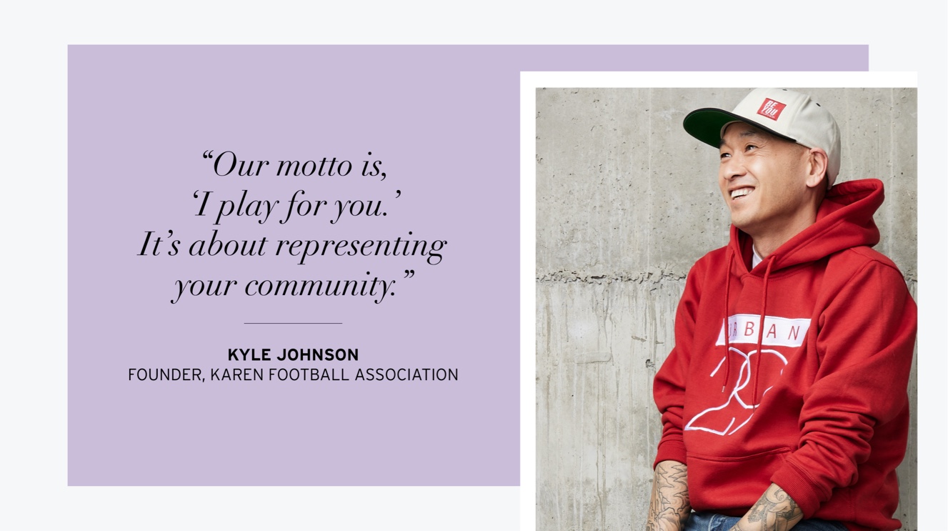 Kyle Johnson founder of Karen football association